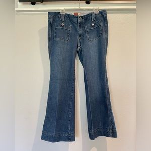 Old Navy wide leg low rise jeans, size 14